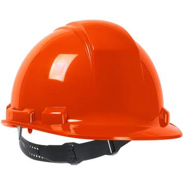 Hi-Vis Orange Pin-Lock Size Adjustment Hard Hat