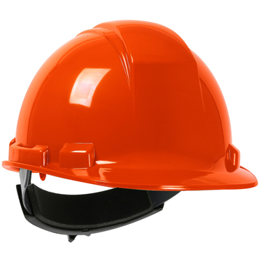 Hi-Vis Orange Wheel Ratchet Size Adjustment Hard Hat