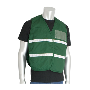 Green Hook and Loop 4 Pockets Medium to X-Large Vests