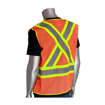 Hi-Vis Orange Hook and Loop Large Vests