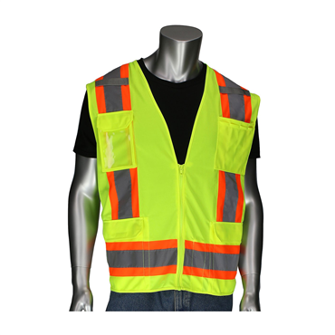 Hi-Vis Yellow Zipper 11 Pockets 3X-Large Vests