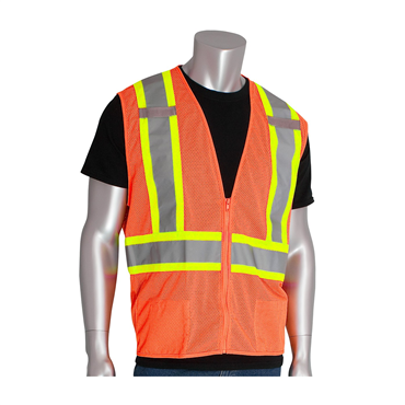 Hi-Vis Orange Zipper X-Large Vests