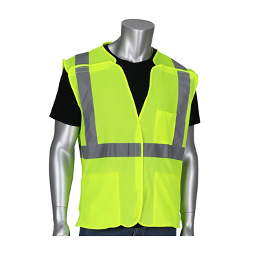 Hi-Vis Yellow Hook and Loop Large Vests