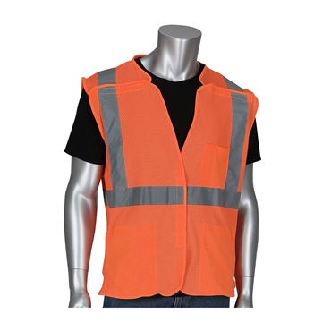 Hi-Vis Orange Hook and Loop 4X-Large Vests