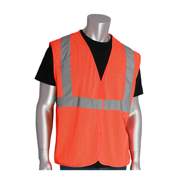 Hi-Vis Orange Hook and Loop Large Vests