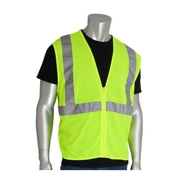 Hi-Vis Yellow Zipper Medium Vests