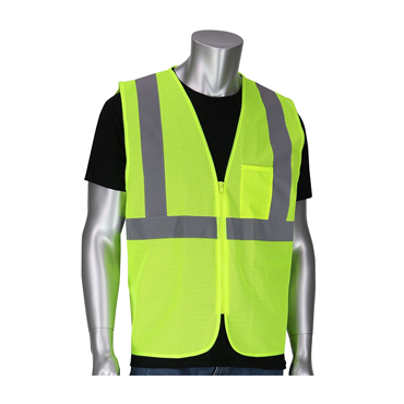 Hi-Vis Yellow Zipper 2X-Large to 3X-Large Vests