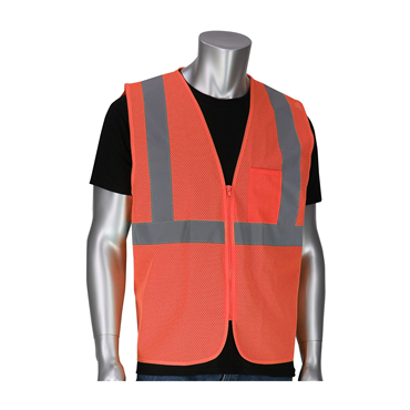 Hi-Vis Orange Zipper 4X-Large to 5X-Large Vests