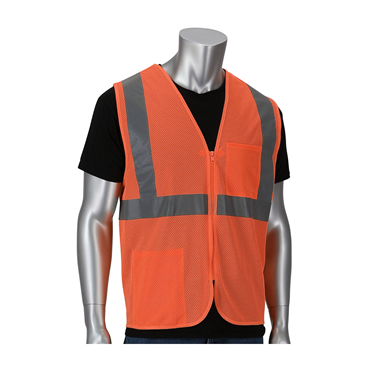 Hi-Vis Yellow Zipper 2 Pockets Small to Medium Vests