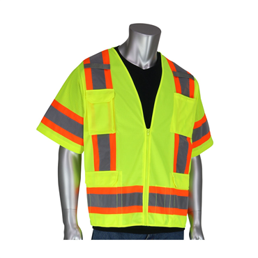 Hi-Vis Yellow Zipper X-Large Vests