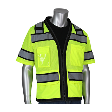 Hi-Vis Yellow Zipper 15 Pockets 5X-Large Vests