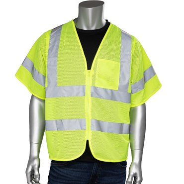 Hi-Vis Yellow Zipper 6X-Large to 7X-Large Vests