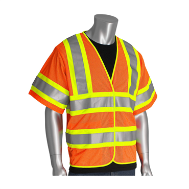 Hi-Vis Orange Hook and Loop 2X-Large to 3X-Large Vests