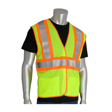 Hi-Vis Yellow Hook and Loop 4X-Large to 5X-Large Vests
