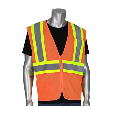 Hi-Vis Orange Zipper Medium Vests