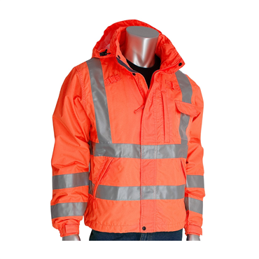 Hi-Vis Orange Polyester 2X-Large Jacket