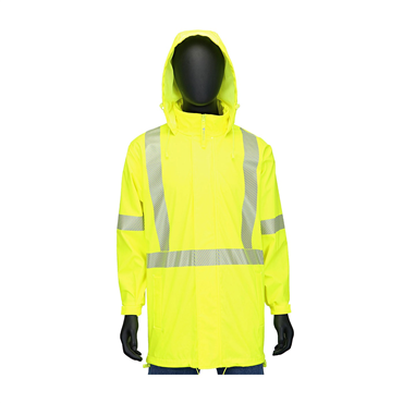 Hi-Vis Yellow Polyester PU 3X-Large Jacket