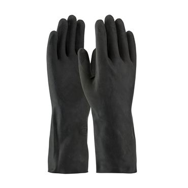 28 mil Thickness Flocked 12 in Latex Chemical Resistant Glove
