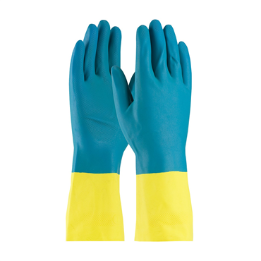 28 mil Thickness Flocked 12 in Neoprene Over Latex Chemical Resistant Glove