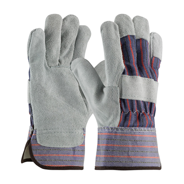 Blue Safety Small Leather Palm Gloves