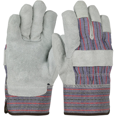 XL Safety Rubberized Cuff Leather Palm Glove