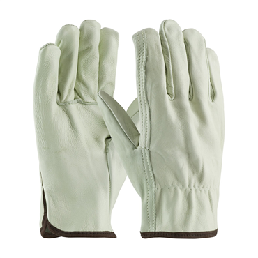 S Size Natural Slip-On Top Grain Cowhide Drivers Glove