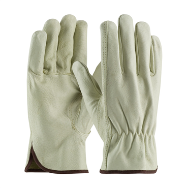S Size Natural Slip-On Top Grain Pigskin Drivers Glove