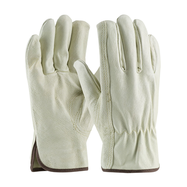 S Size Natural Slip-On Top Grain Pigskin Drivers Glove
