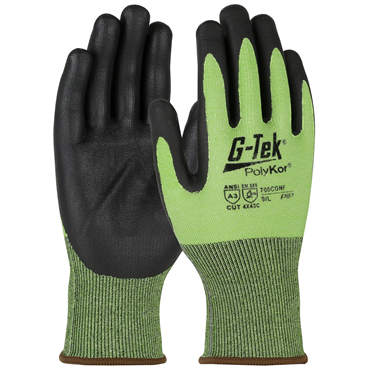 Hi-Vis Green Nitrile Large Cut-Resistant Gloves