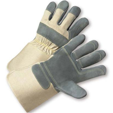 L Size Gauntlet Clute Cut Leather Palm Glove
