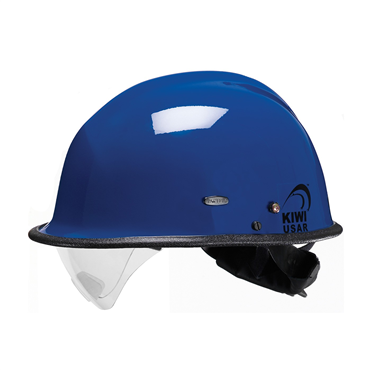 Blue Ratcheting Headband Size Adjustment Helmet