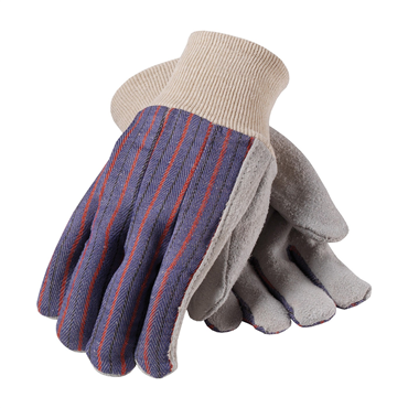 LADIES Size Knit Wrist Clute Cut Leather Palm Glove