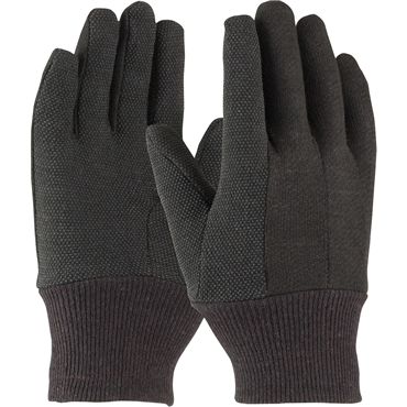 Plastic Dotted Palm Dot Grip LADIES Size Brown Glove