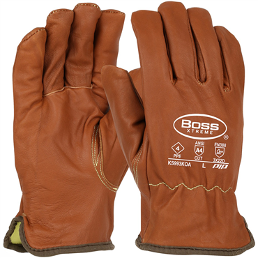 3XL Brown Slip-On Top Grain Goatskin Drivers Glove