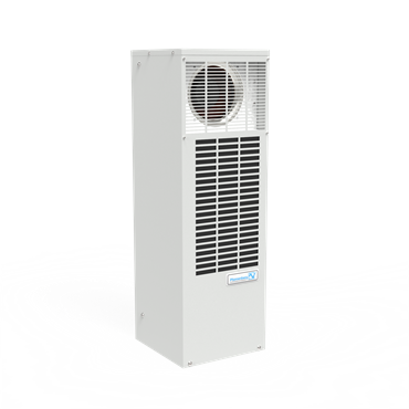 Electrostatically Powder Coated Steel Light Gray-RAL 7035 400 /460 V 3000-5000 BTU/hr Type 12 Slim Side Mount Cooling Unit