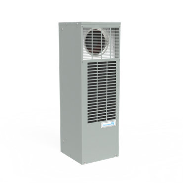 Electrostatically Powder Coated Steel Dark Gray-ANSI 61 400 /460 V 5000-7000 BTU/hr Type 12 Side Mount Cooling Unit