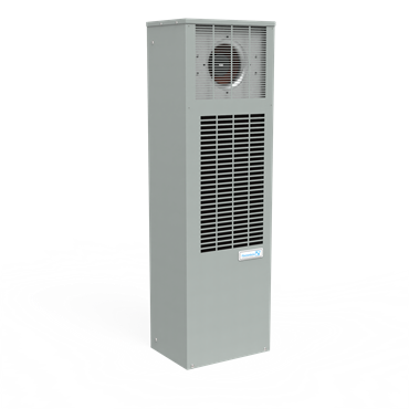 Electrostatically Powder Coated Steel Dark Gray-ANSI 61 400 /460 V 10000-13000 BTU/hr Type 12 Side Mount Cooling Unit