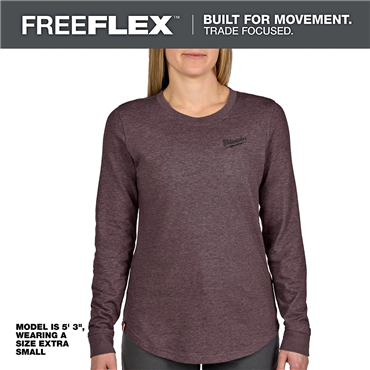FREEFLEX™ Hybrid Tee 2XL Purple Long Sleeve T-Shirt