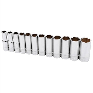 1/2 in Drive 12 Pieces Deep 6 Points Socket Set