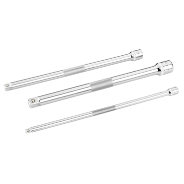 1/4 in, 3/8 in, 1/2 in Drive 10 in 3 Pieces Extension Bar Set