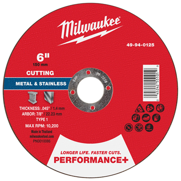 Aluminum Oxide 7/8 in Type 1 Metal Cut Off Wheel