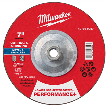 Aluminum Oxide 5/8 in-11 Type 27 Dual Metal Cut & Grind Wheel